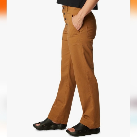 COLUMBIA -“Holly Hideaway” Cotton Pants/Camel Brown/Straight Leg size 6 - Picture 3 of 12